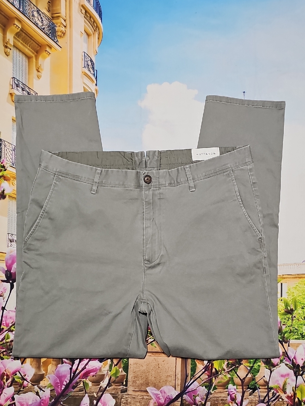 Mott & Bow Gray Chino Pants Size 36x29